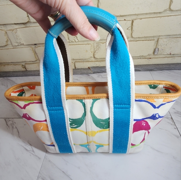 Coach Scribble Signature C's Mini Tote Bag Purse - Picture 2 of 12